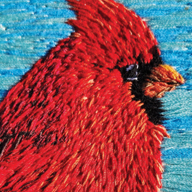 Embroidered Cardinal