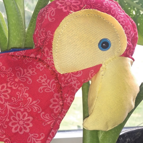 Plush Parrot Pencil Bag