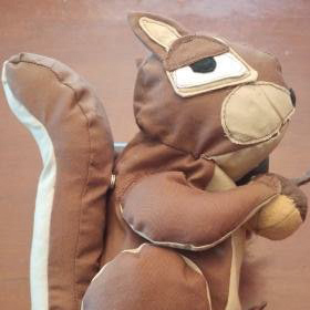 Plush Squirrel Dice Bag